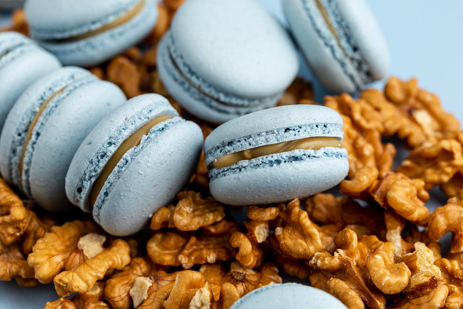 MACARON AZUL - NOZES - 20 UNIDADES